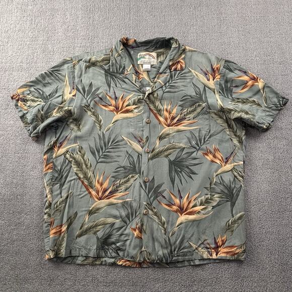 Vintage Paradise Found Shirt Adult Large Button Up Short Sleeve Hawaiian Casual - Picture 1 of 16